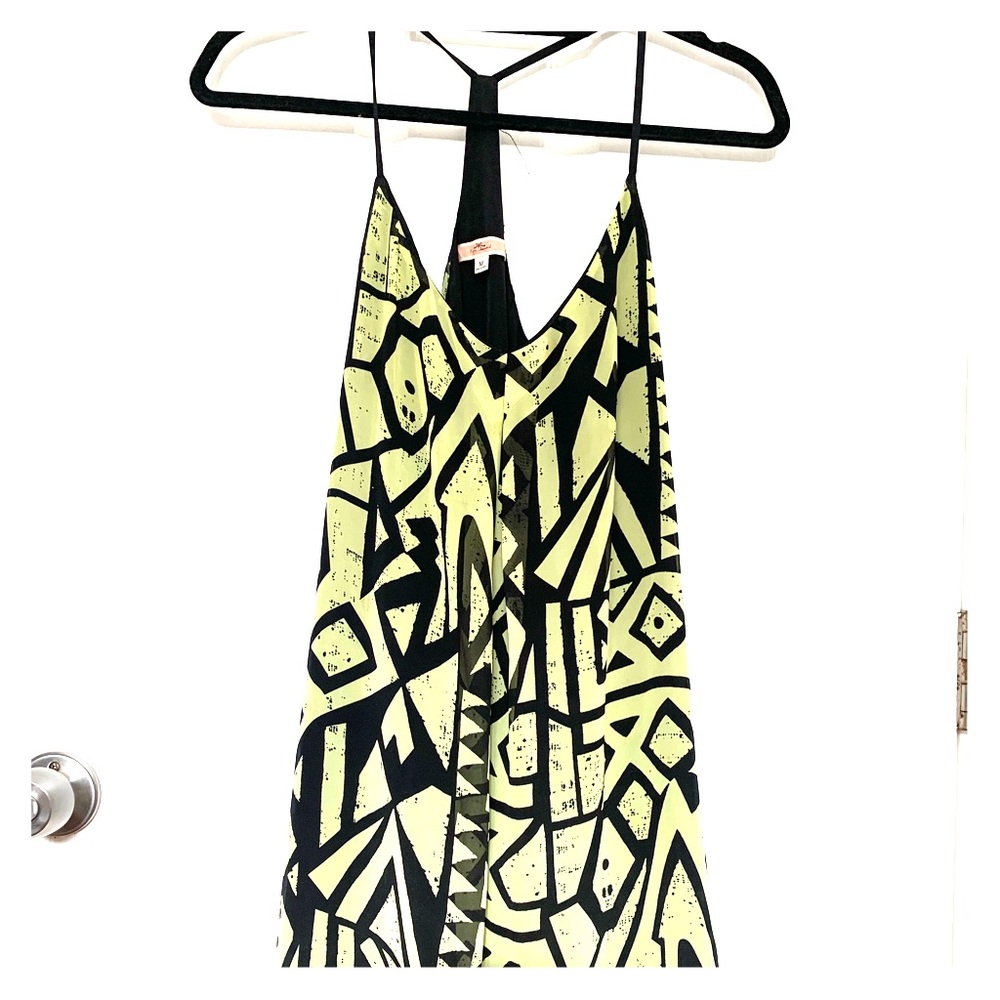 Black & Yellow Tribal Print Dress